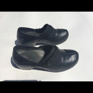 Dansko Black Leather Clogs